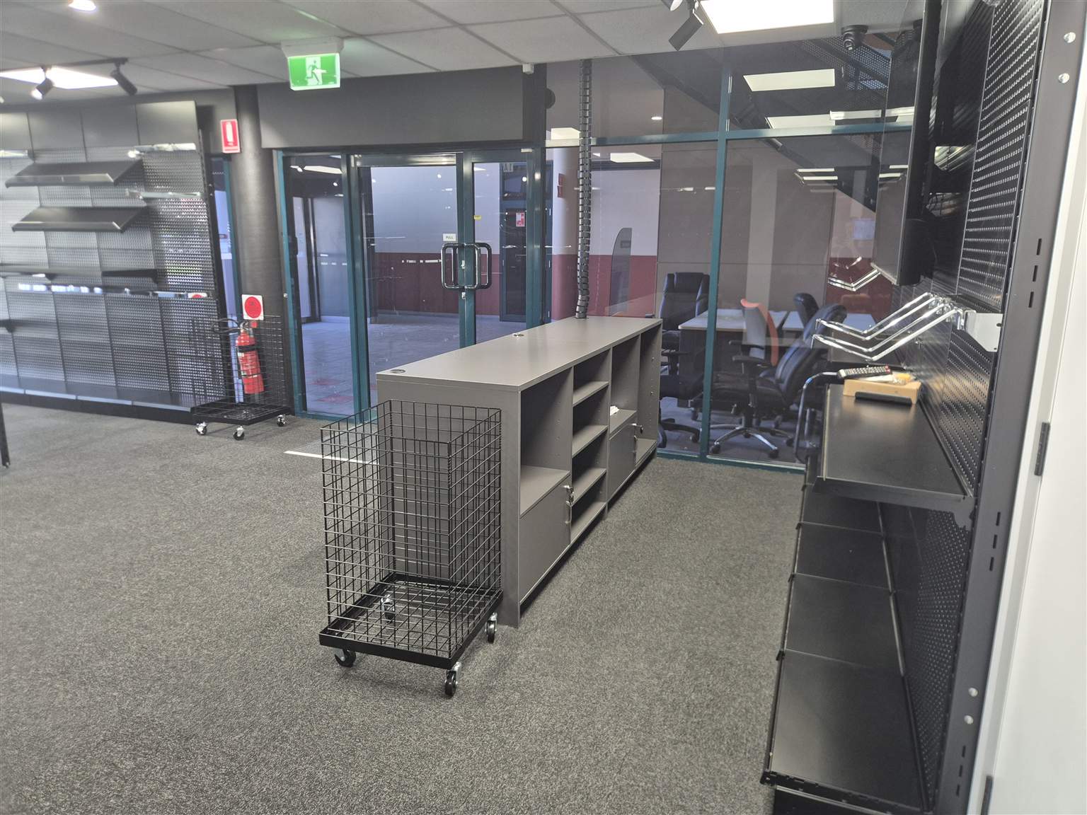 MisterClean project photograph of a retail counter and carpeted shop floor in Hindmarsh